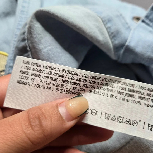 Disney Mickey & Minnie Button Front Blue Skirt - Picture 7 of 7